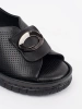 Elegant Black Leather Sandals