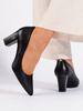Chic Black Block Heel Pumps by Sergio Leone
