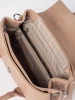 Beige shoulder bag with strap