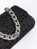Sparkling Sequin Mini Bag with Silver Handle