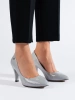 Grey Patent Eco-Leather Pumps