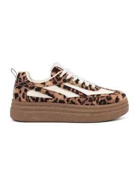 Sneakersy damskie w panterkę