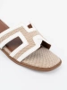 Women's white flat sandals