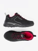 Buty trekkingowe damskie DK Waterproof czarne z czerwonymi wstawkami