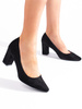 Comfy Black Suede Heels by Sergio Leone