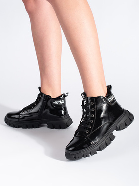 Shiny Black Ankle Boots by Sergio Leone