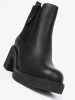 Elegant Black Ankle Boots with Elastic Insert by Sergio Leone