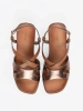 Płaskie brązowe sandały Sergio Leone
