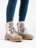 Cozy Beige Fur-Lined Snow Boots