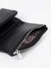 Small black women's wallet made of eco-leather