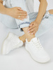 Women's white chunky sole sneakers