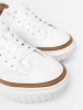 White Leather Platform Sneakers Sergio Leone