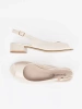 Light Beige Elegant Low-Heeled Sandals