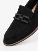Suede Loafers with Black Chain Sergio Leone