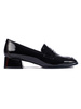 Glossy Black Low-Heel Loafers by Sergio Leone