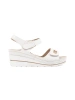 White comfortable wedge sandals