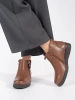Warm & Cozy Brown Leather Ankle Boots by Sergio Leone