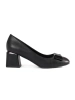 Black block heel pumps