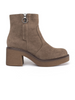 Beige Suede Block Heel Boots by Sergio Leone