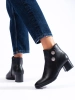 Classic Black Block Heel Ankle Boots