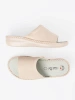 Light beige mules with leather insole