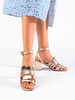 Sergio Leone Gold Strappy Sandals