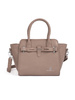 Beige Handbag with Silver Accents