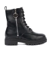 Stylish Black Worker Boots with Metal Detail