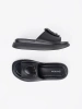 Black comfortable platform slides