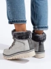 Gray Platform Hiking Boots