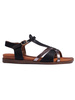 Chic Black Flat Sandals by Sergio Leone