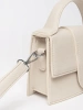 Light Beige Small Handbag with Handle