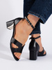 Black Low-Heel Sandals