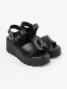 Black platform sandals