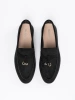 Women's Black Suede Loafers