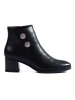 Classic Black Block Heel Ankle Boots