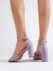 Purple Block Heel Sandals by W. Potocki