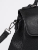 Black Handbag with Handle and Strap