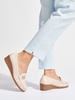 Beige Loafers with Buckle