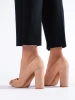 Vinceza Suede Beige Pumps