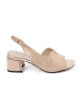 Beige heeled sandals