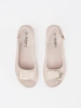 Light beige wedge sandals