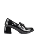 Chic Black Heeled Loafers