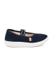 Light navy shoes with elastic strap