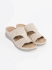 Light beige comfortable cut-out slides