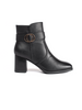 Stylish Black Block Heel Boots with Square Toe