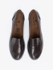 Brown Wedge Heel Loafers