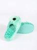 Green Kids' Slippers with Decorative Flower