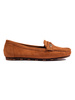 Suede Loafers in Camel Tan