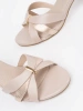 Beige Block Heel Sandals
